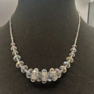 Set of 2. Beaded GLASS NECKLACE with Pearl & Glass Beads Bracelet!